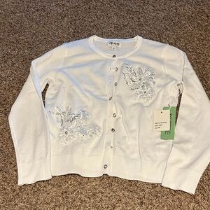 White Embellished Cardigan